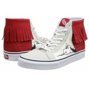 Vans × Peanuts SK8-Hi Shoes Dog House/Bone Youth Size 7 High Tops with Fringe